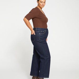 Universal Standard Bae Boyfriend Straight Leg Jeans Vintage Indigo Selvage Sz 16